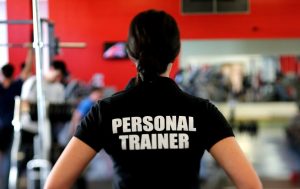 personal trainer black shirt